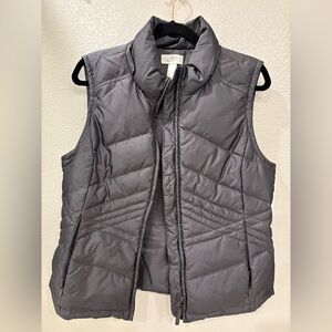 Loft Charcoal Quilted Puffer Vest